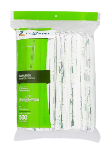 Canudo Biodegradavel 21cm 6x500